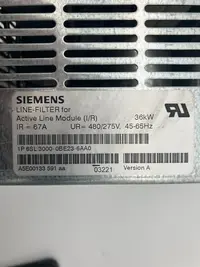 Siemens LINE-FILTER for Active Line Module (I-R) 36kW 6SL3000-0BE23-6AA0 фото на Industry-Pilot