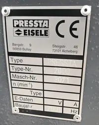 Eckverbindungsmaschinen Pressta Eisele Pressta 2000 guter Zustand