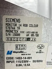  Siemens Monitor 14 RGB Colour 576744 TA الصورة على Industry-Pilot