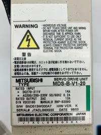  Mitsubishi Servo Drive Unit MDS-B-V1-20 الصورة على Industry-Pilot