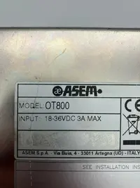  Bedienpanel ASEM OT800 Bilder auf Erdmann Export Import