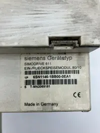  Siemens SIMODRIVE 611 Ein--Rückspeisemodul 6SN1146-1BB00-0EA1 Images sur Industry-Pilot