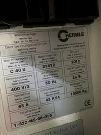 Bearbeitungszentrum - Universal HERMLE C 40 U DYNAMIC guter Zustand