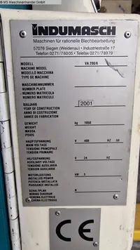 Machine de découpe à encoches INDUMASCH VA 200/6 Images sur Industry-Pilot