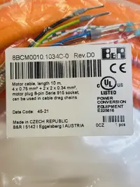 Kabel B&R Motorkabel 8BCM0010 1034C-0 guter Zustand
