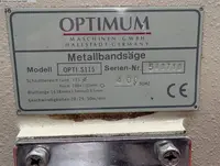 Scie à ruban horizontale semi-automatique OPTIMUM Opti S115 Images sur Industry-Pilot