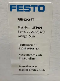 Schlauchverbindung Festo Druckluftschlauch 178414 PUN-12X2-RT TPU guter Zustand