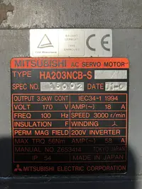 محرك سيرفو متزامن Servomotor Mitsubishi HA203NCB-S الصورة على Industry-Pilot