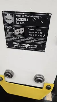 Lochstanzmaschinen Mubea KL 350 guter Zustand