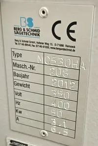 Kreissägen für Alu, Kunststoff, Holz Berg und Schmid MultiCut 530 HA guter Zustand