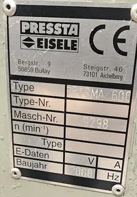 منشار-القطع-المرن Pressta Eisele Prisma 600 الصورة على Industry-Pilot