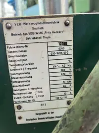 آلة حفر الطاولة WMW HECKERT BT 2 الصورة على Industry-Pilot