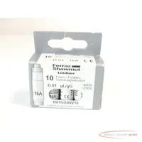  Sicherungseinsatz Linder D01GG40V16 Sicherungseinsatz 16A ~400V =250V VPE 10 Stück 
