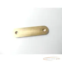  Platte Messing mit zwei gesenkten Bohrlöchern Länge: 10cm Breite: 3cm 