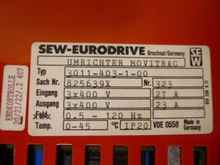 Частотный преобразователь SEW Eurodrive Movitrac 3011-403-1-00 Frequenzumrichter 16 kVA фото на Industry-Pilot